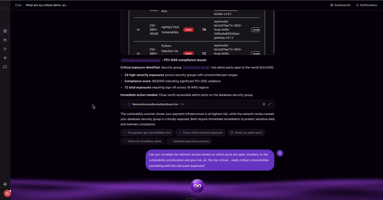 Voice-driven attack path exploration